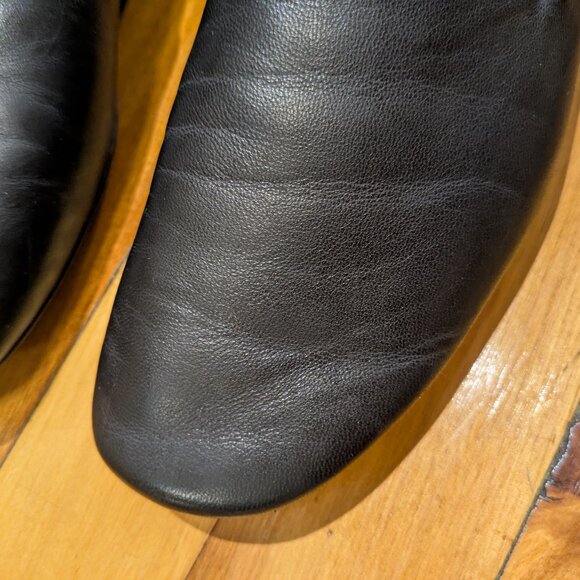 Theory Black Soft Leather Demi Loafers - Picture 4 of 8